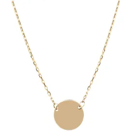 10 Karat Gold Mini Disc Necklace