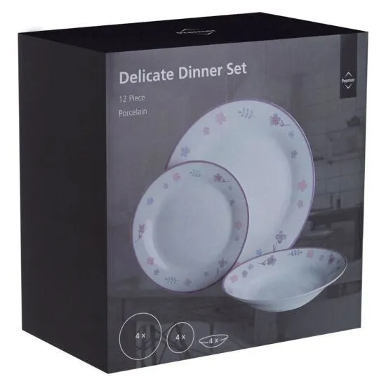 12pc Delicate Dinner Set