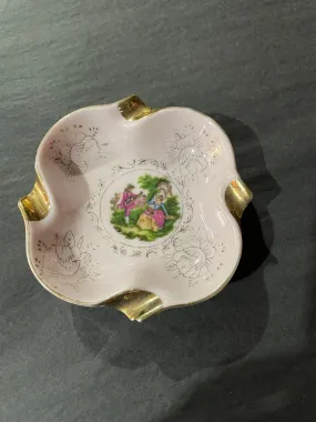 1950s Pink Porcelain Ash Tray