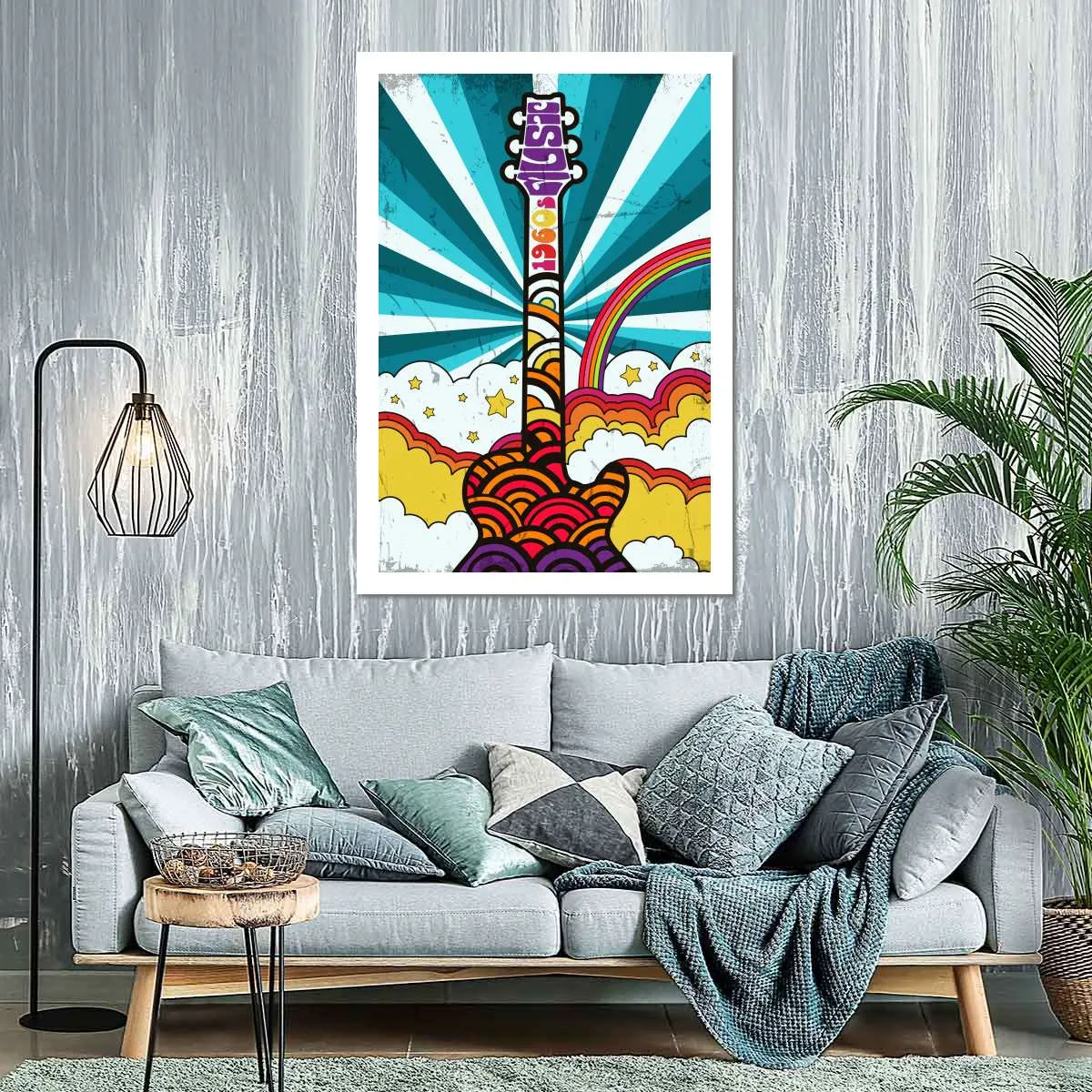 1960s Guitar Music Wall Art