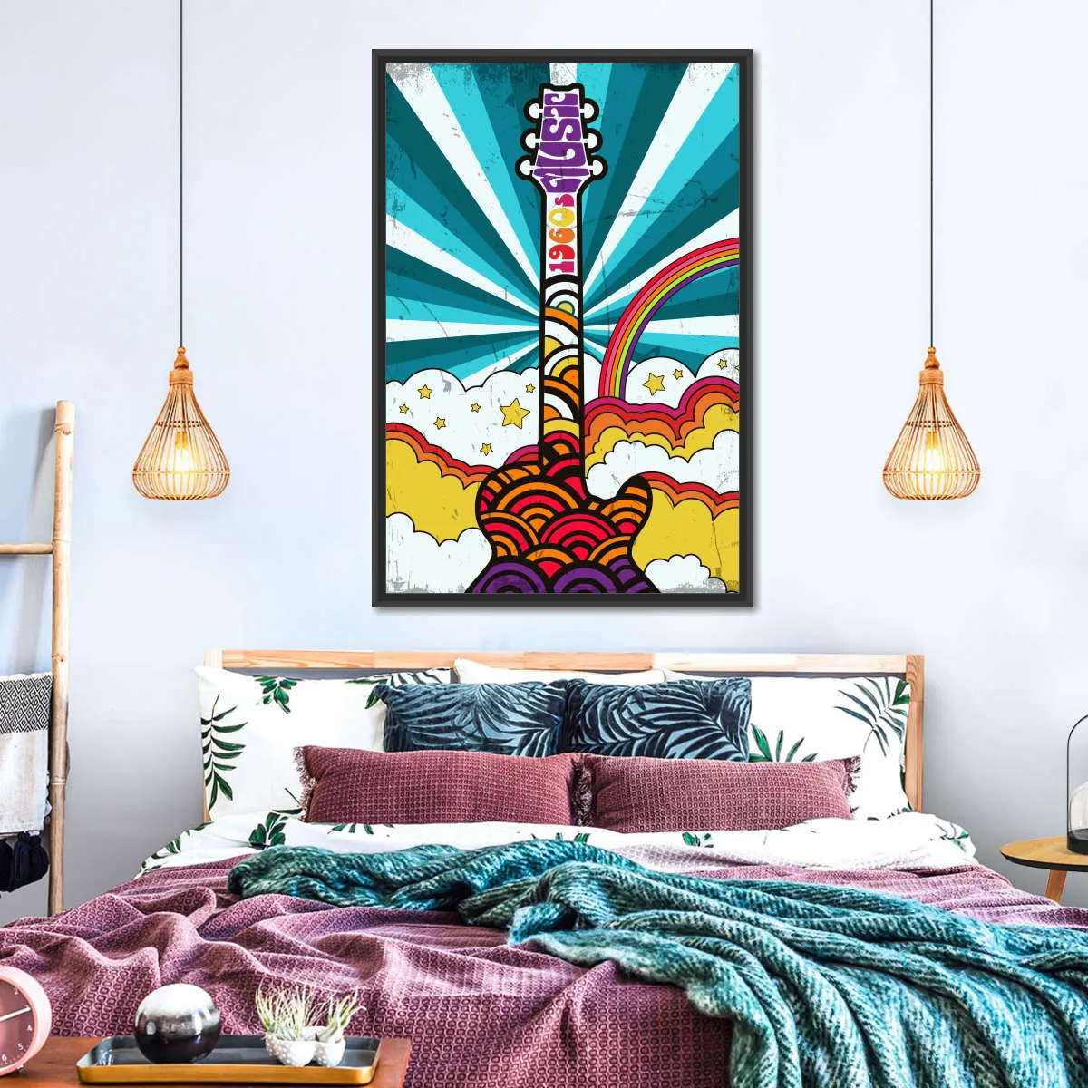 1960s Guitar Music Wall Art