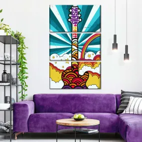 1960s Guitar Music Wall Art