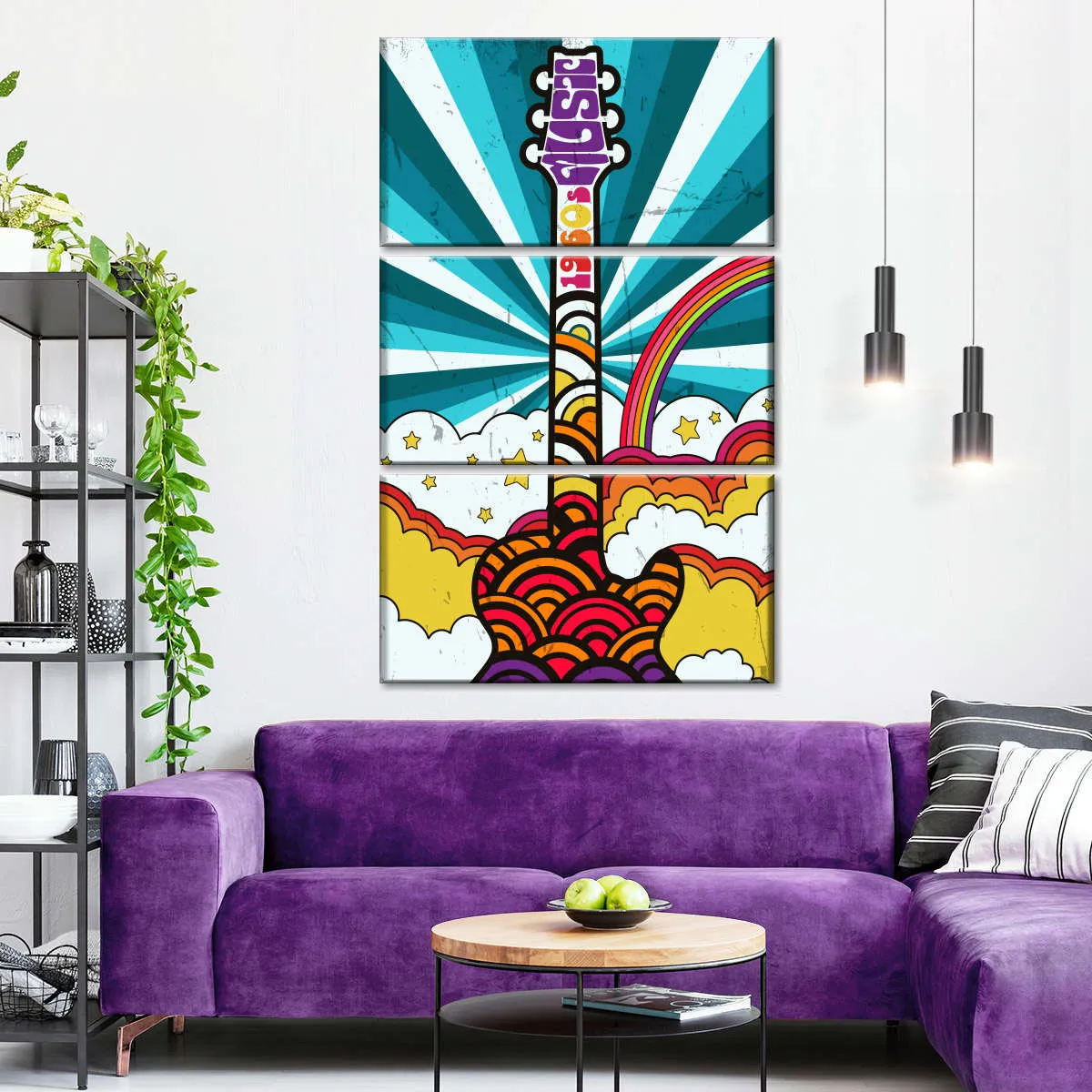 1960s Guitar Music Wall Art