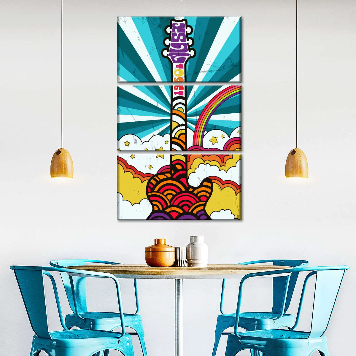 1960s Guitar Music Wall Art