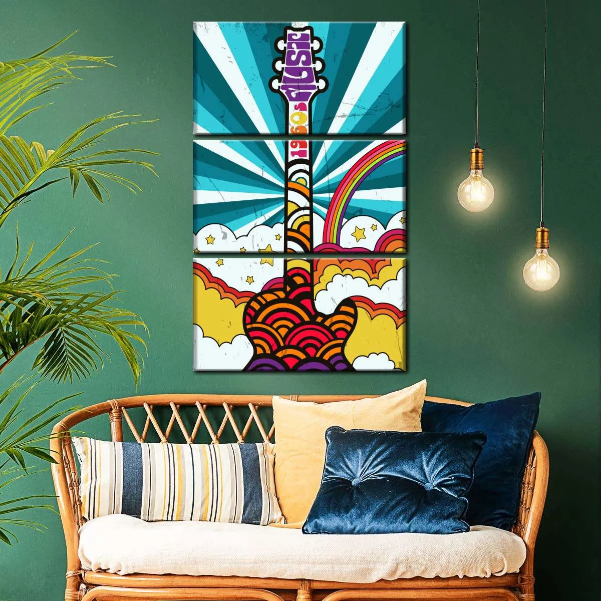 1960s Guitar Music Wall Art