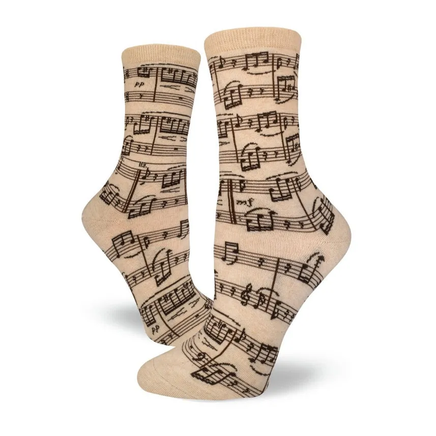 A Genius Composition Music Socks (Adult Medium - Women's Shoe Sizes 5-10)