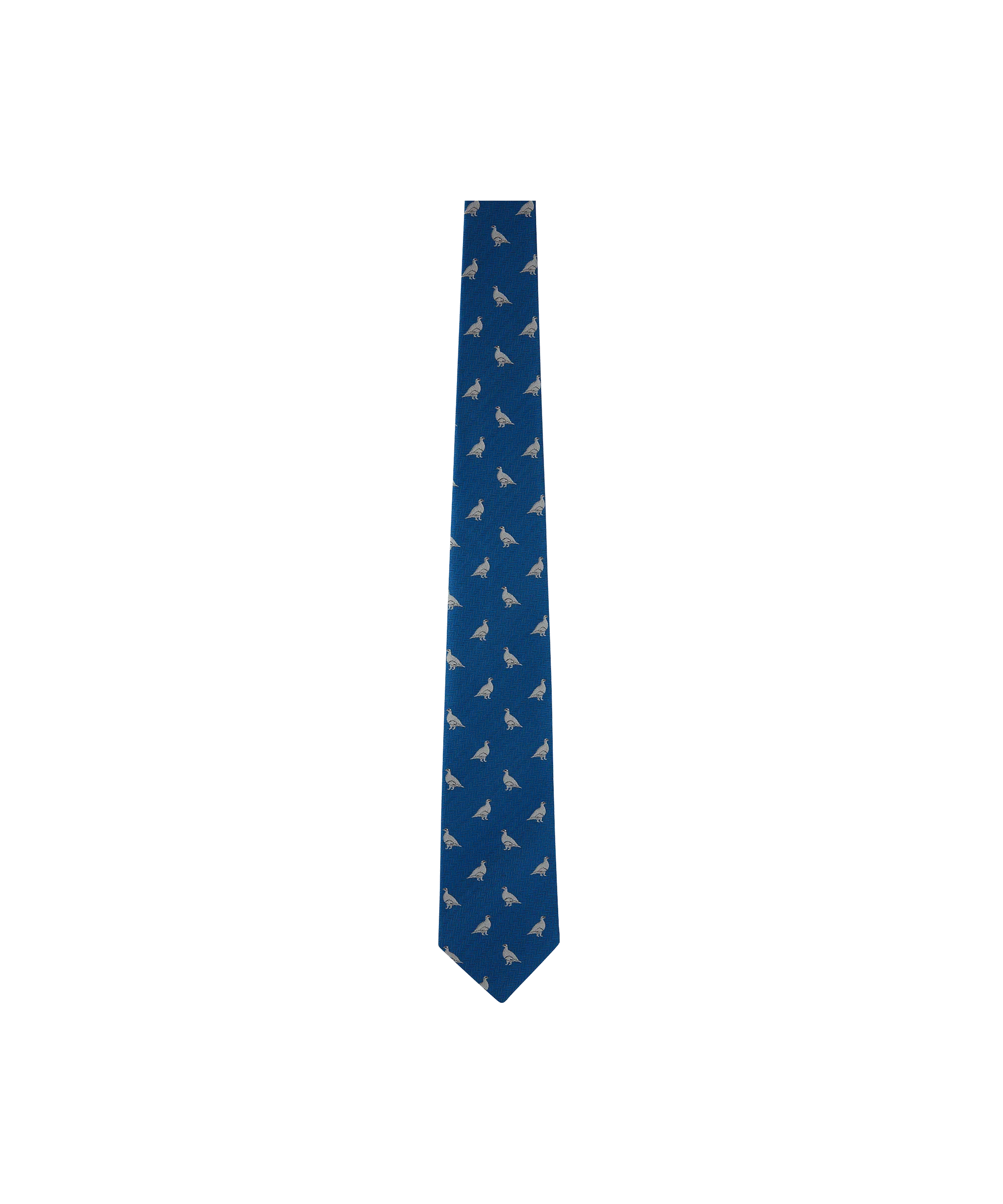 Ashford Silk Tie - Dusky Blue Ptarmigan