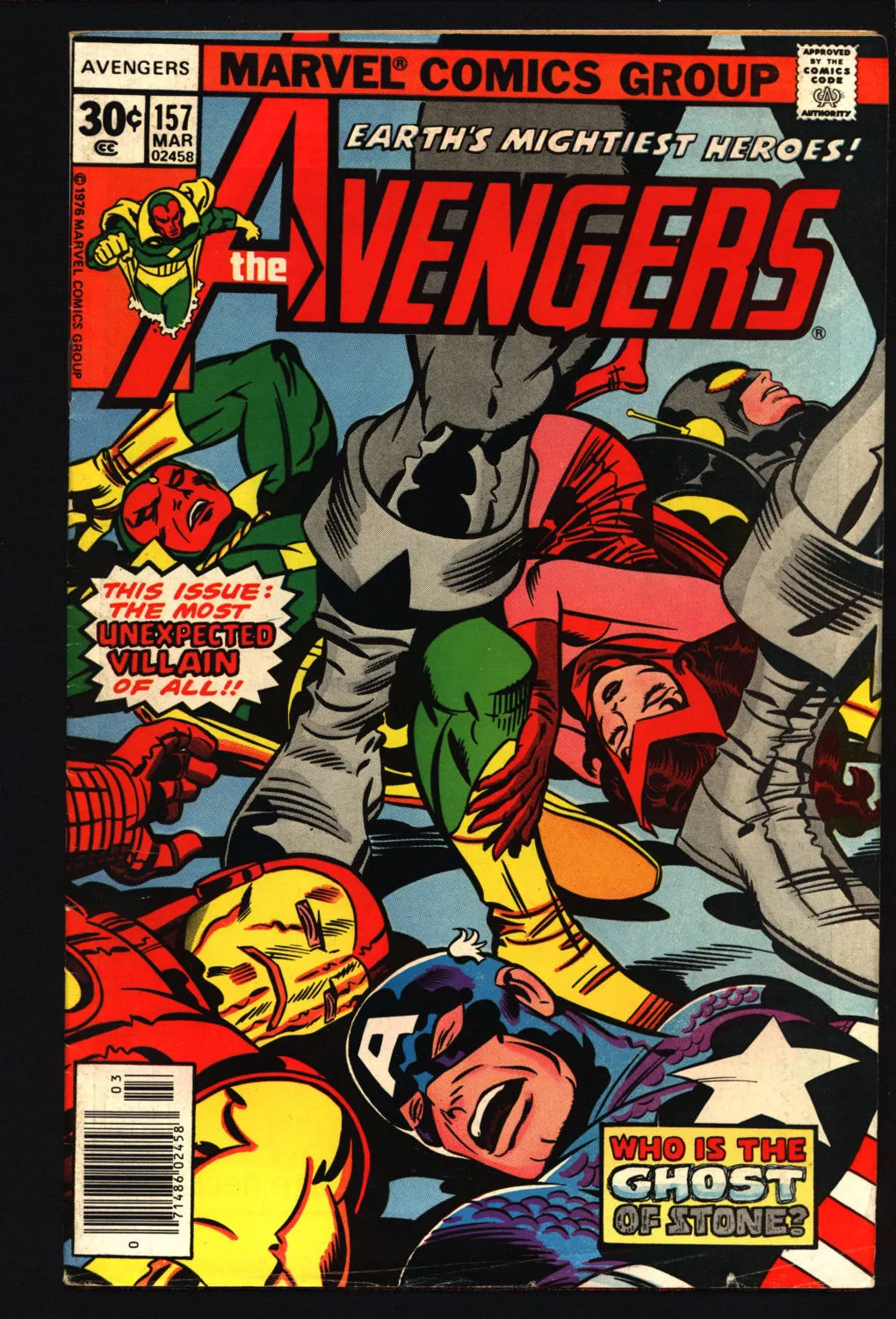 AVENGERS #157 Captain America Iron Man Vision Scarlet Witch Yellowjacket