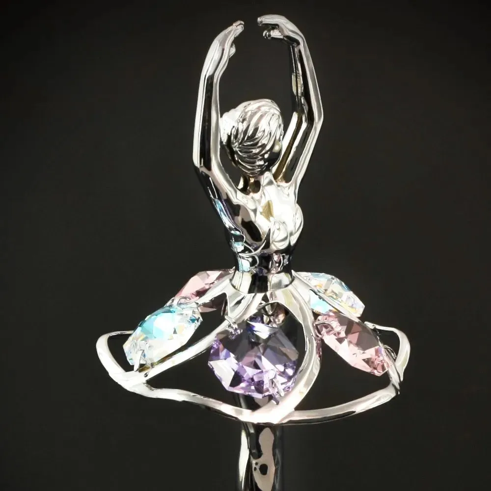 Ballet rotating crystal music box