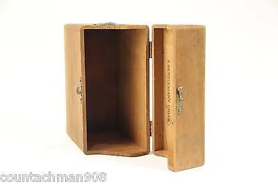 Bayuk Philadelphia Longfellow Wood Dovetailed Hinged Cigar Advertising Box 1920s