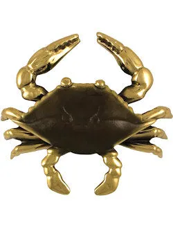 Beach Cottage Brass Crab Door Knocker