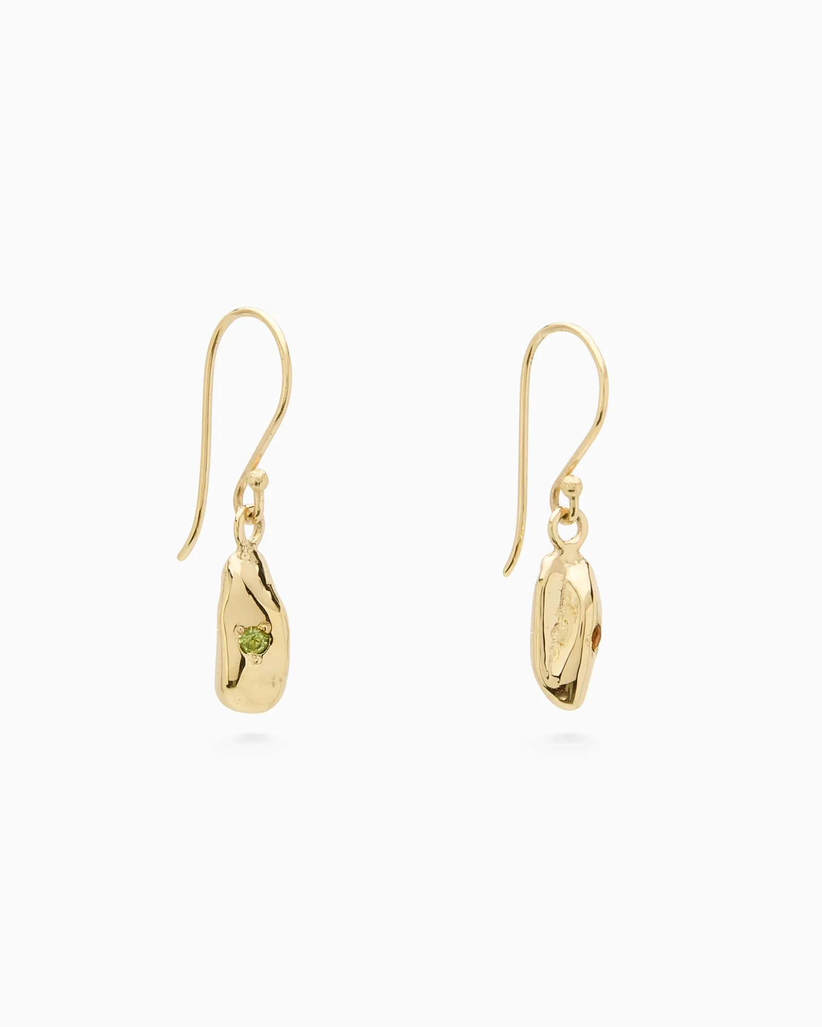 Birthstone Ingot Drop Earrings | Solid Yellow