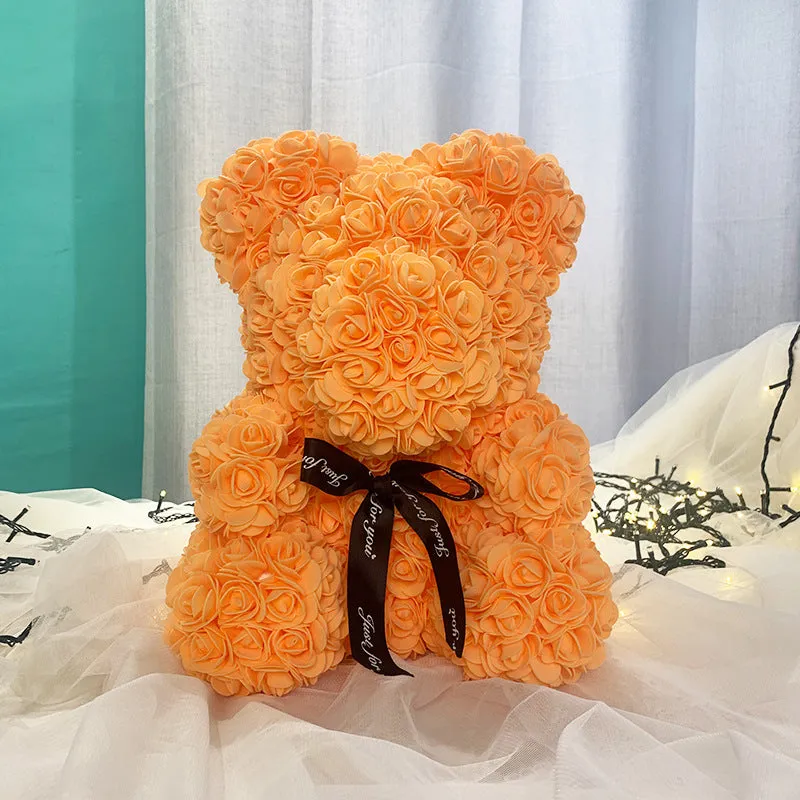 Bulk Rose Bear Artificial Foam Flowers Bear Romantic Creative Gifts For Valentines Day Wholesale