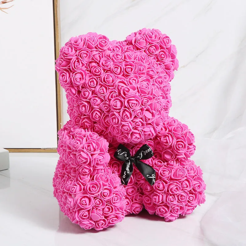 Bulk Rose Bear Artificial Foam Flowers Bear Romantic Creative Gifts For Valentines Day Wholesale