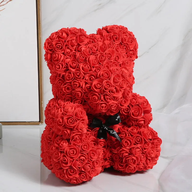 Bulk Rose Bear Artificial Foam Flowers Bear Romantic Creative Gifts For Valentines Day Wholesale