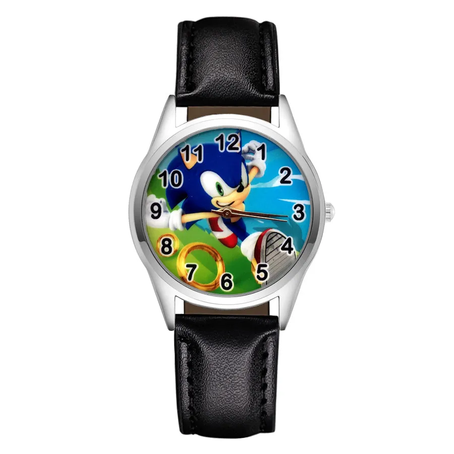 Cartoon Wrist Watches Pretty Hedgehog Style Children's Women's Students Girls Boys Quartz Leather Silicone Strap Clock