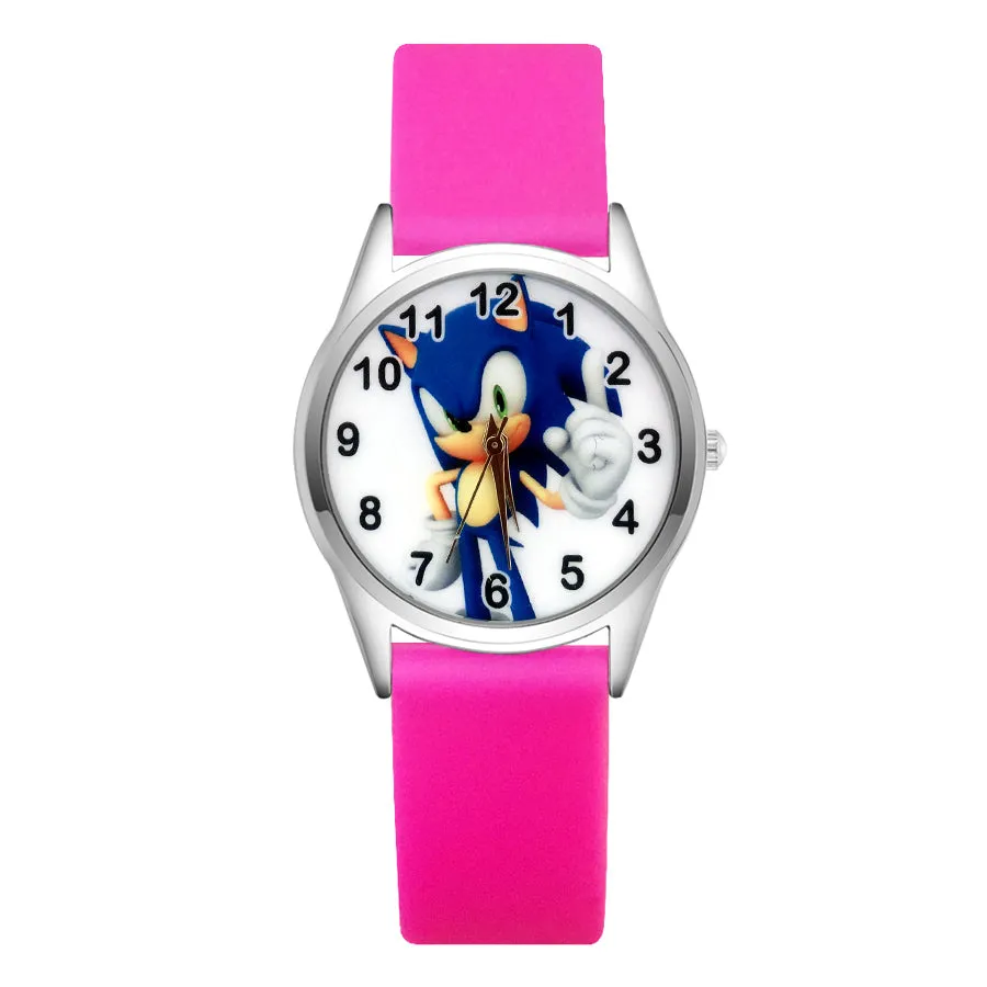 Cartoon Wrist Watches Pretty Hedgehog Style Children's Women's Students Girls Boys Quartz Leather Silicone Strap Clock