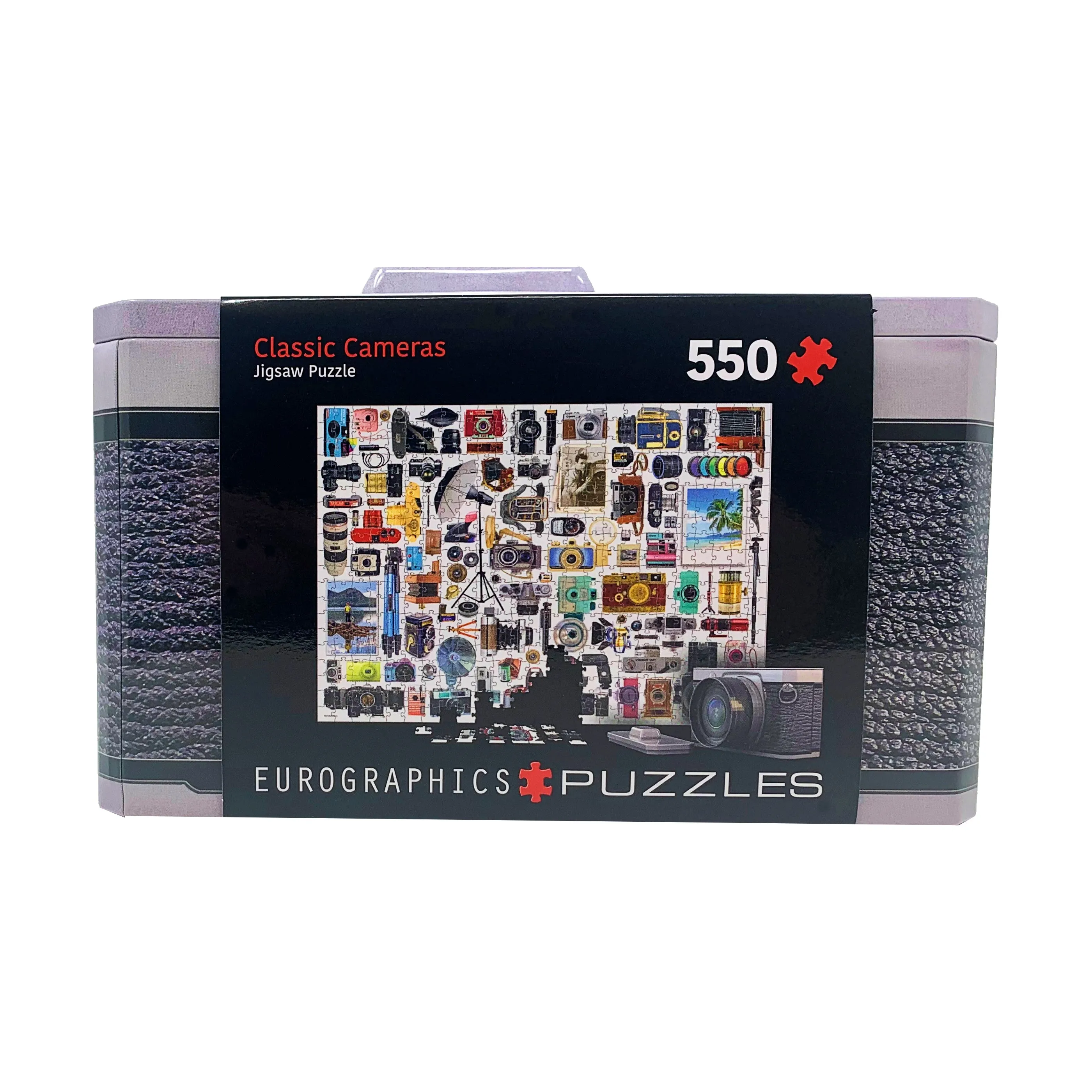 Classic Cameras Collectible Shaped Tin Puzzle: 550 Pcs