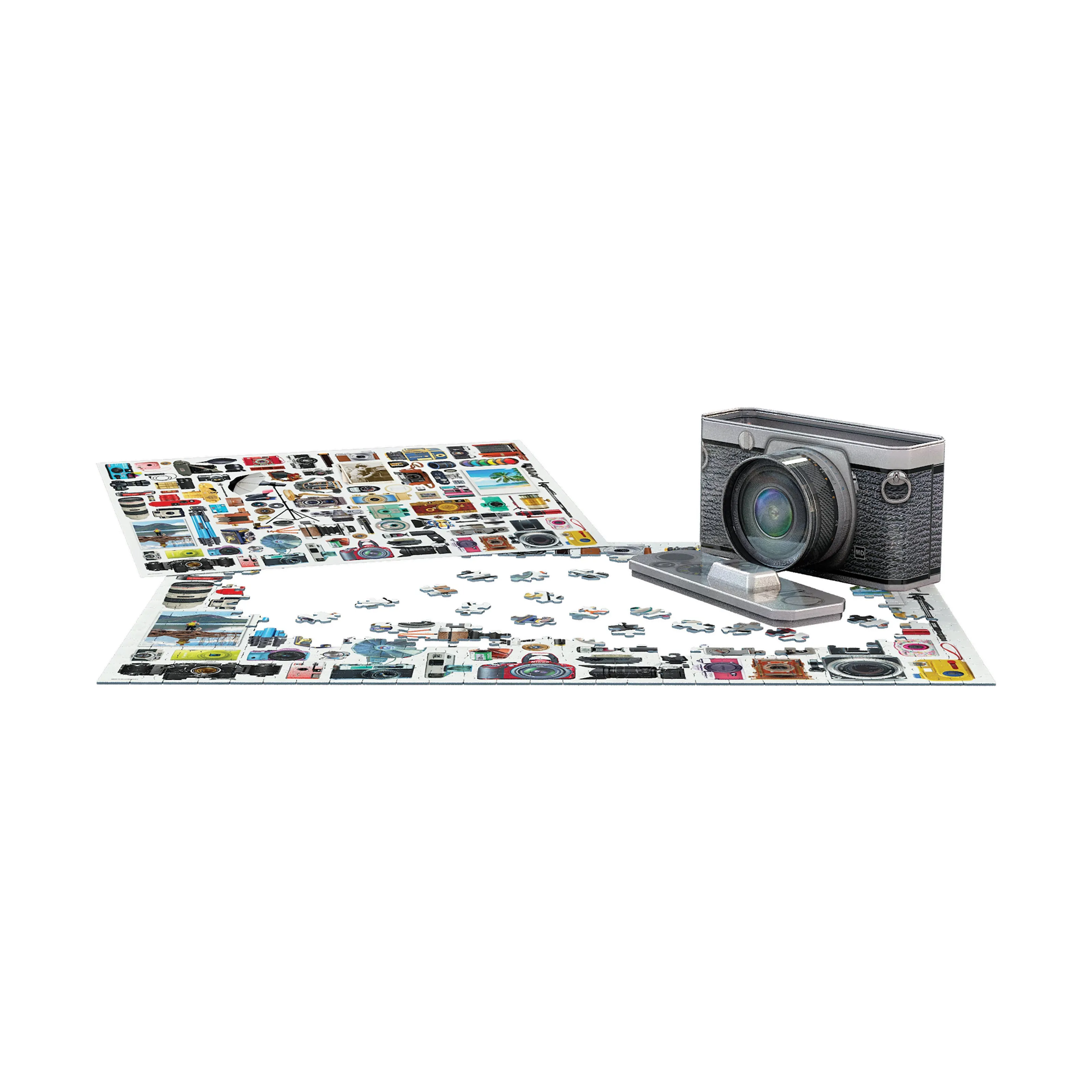 Classic Cameras Collectible Shaped Tin Puzzle: 550 Pcs