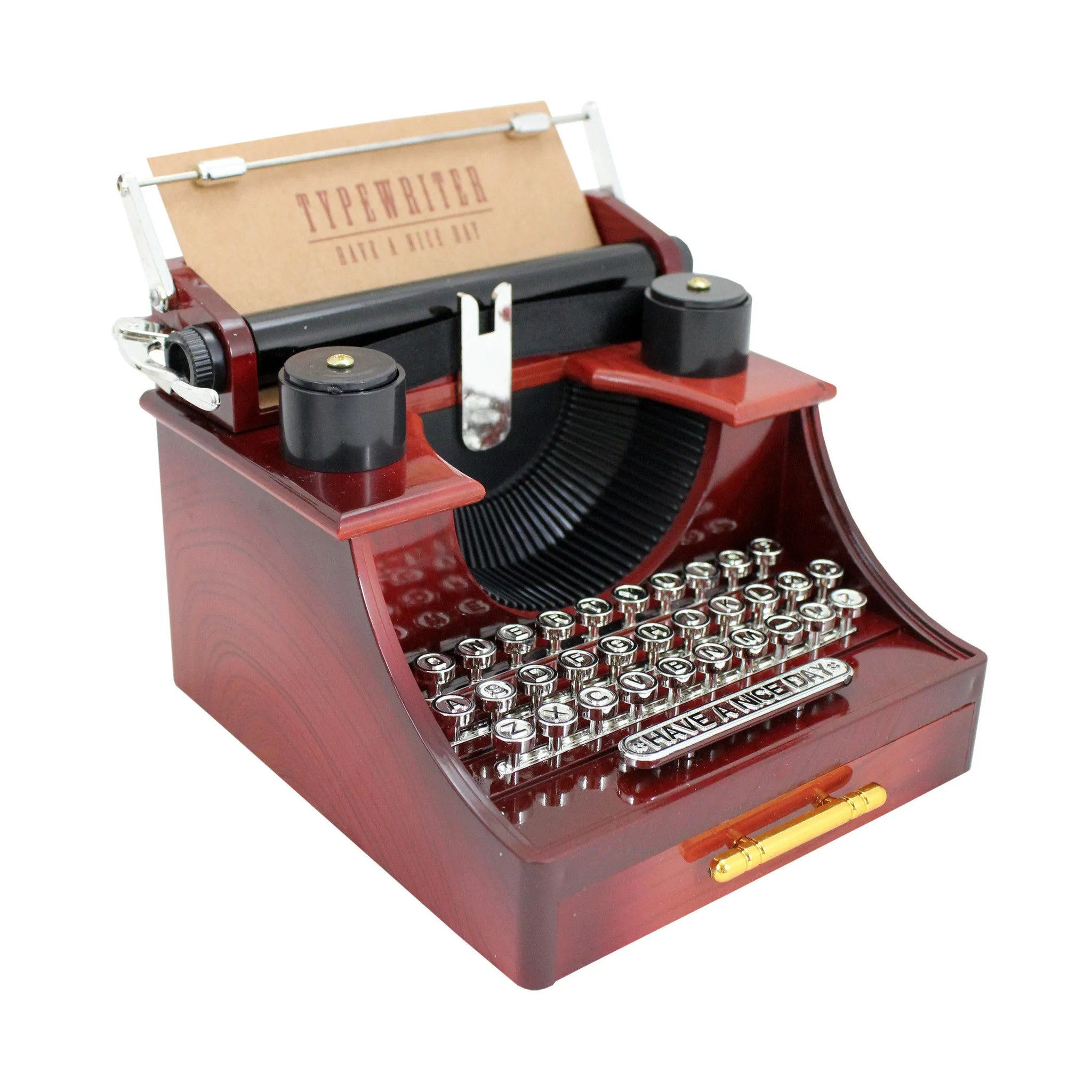 Clickety-Clack of a Traditional Typewriter Music Box and Jewelry Holder