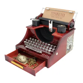 Clickety-Clack of a Traditional Typewriter Music Box and Jewelry Holder