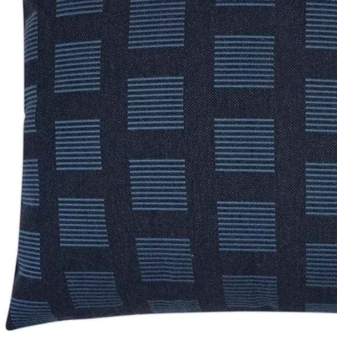 Contempo Neutrals Outdoor Pillows/Indigo Squared