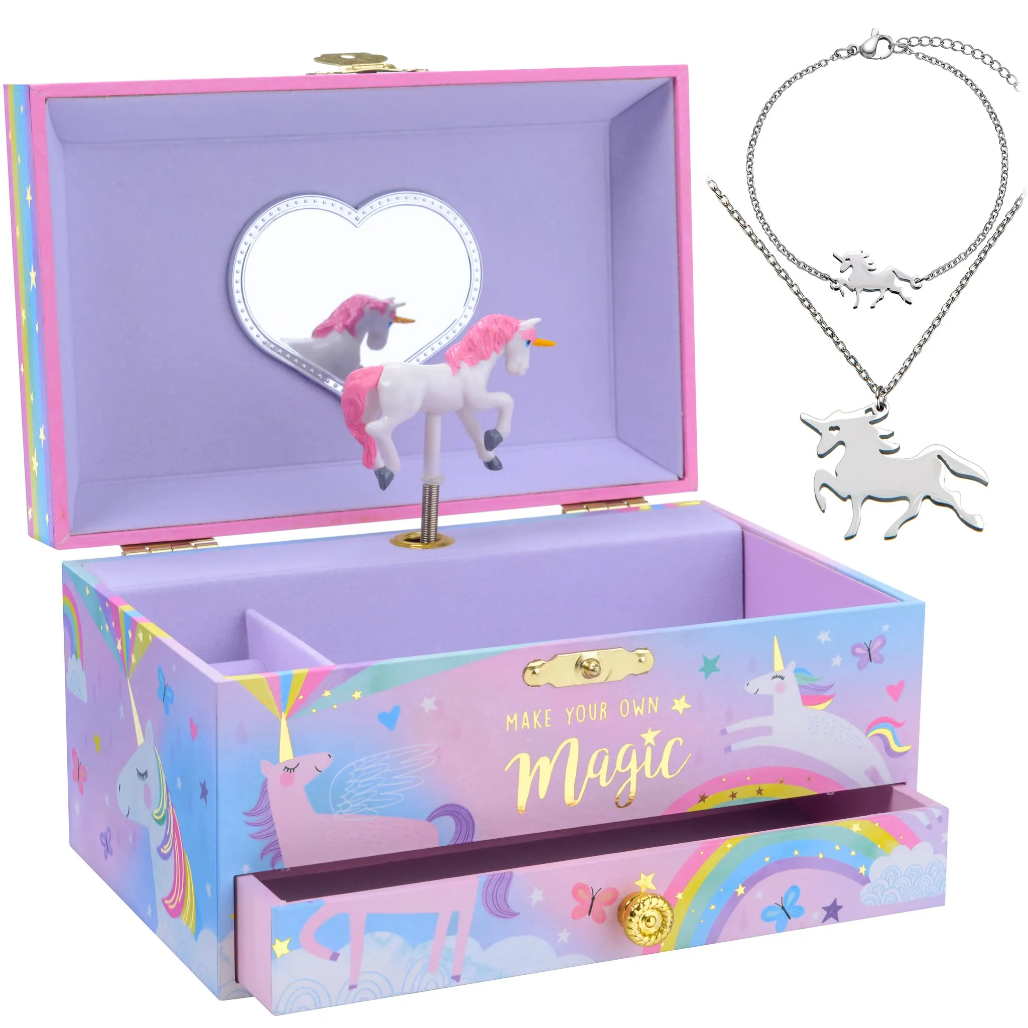 Corn Music Box Little Girls Jewelry Set 3 Corn Gifts