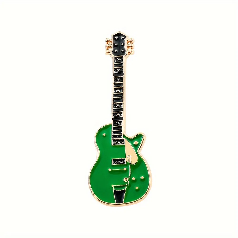 Creative Guitar Shaped Brooch Pin for Clothing and Accessories