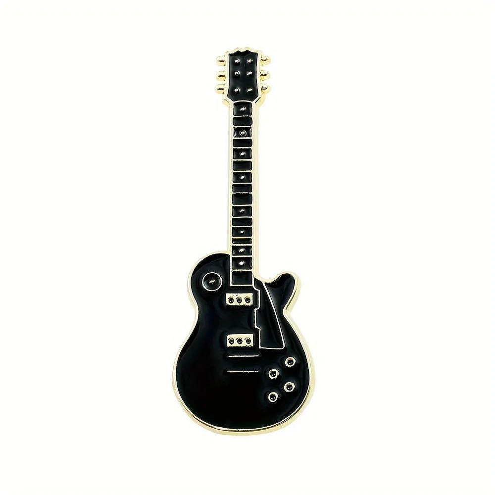 Creative Guitar Shaped Brooch Pin for Clothing and Accessories