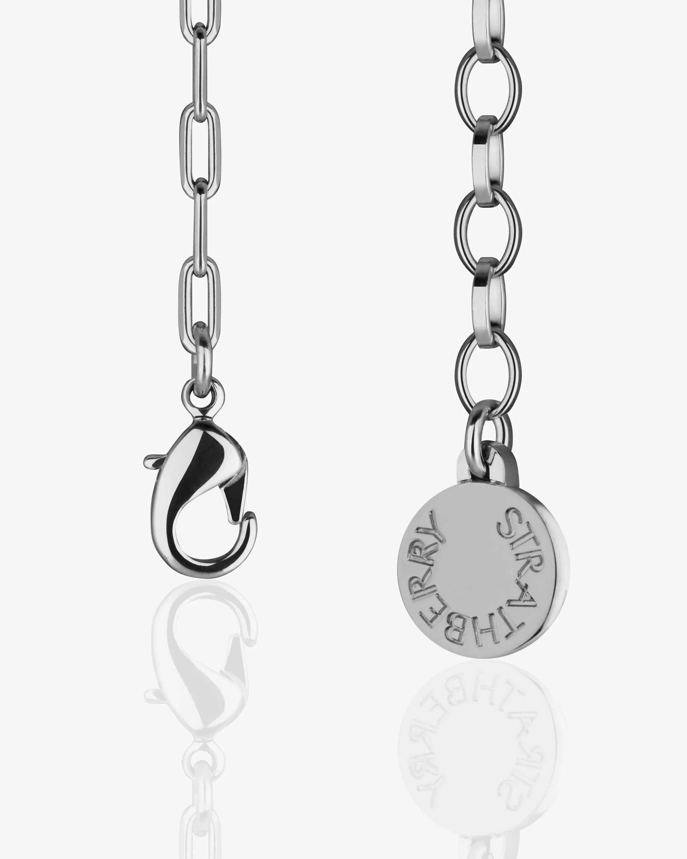 Crystal Music Bar Chain Necklace - Silver