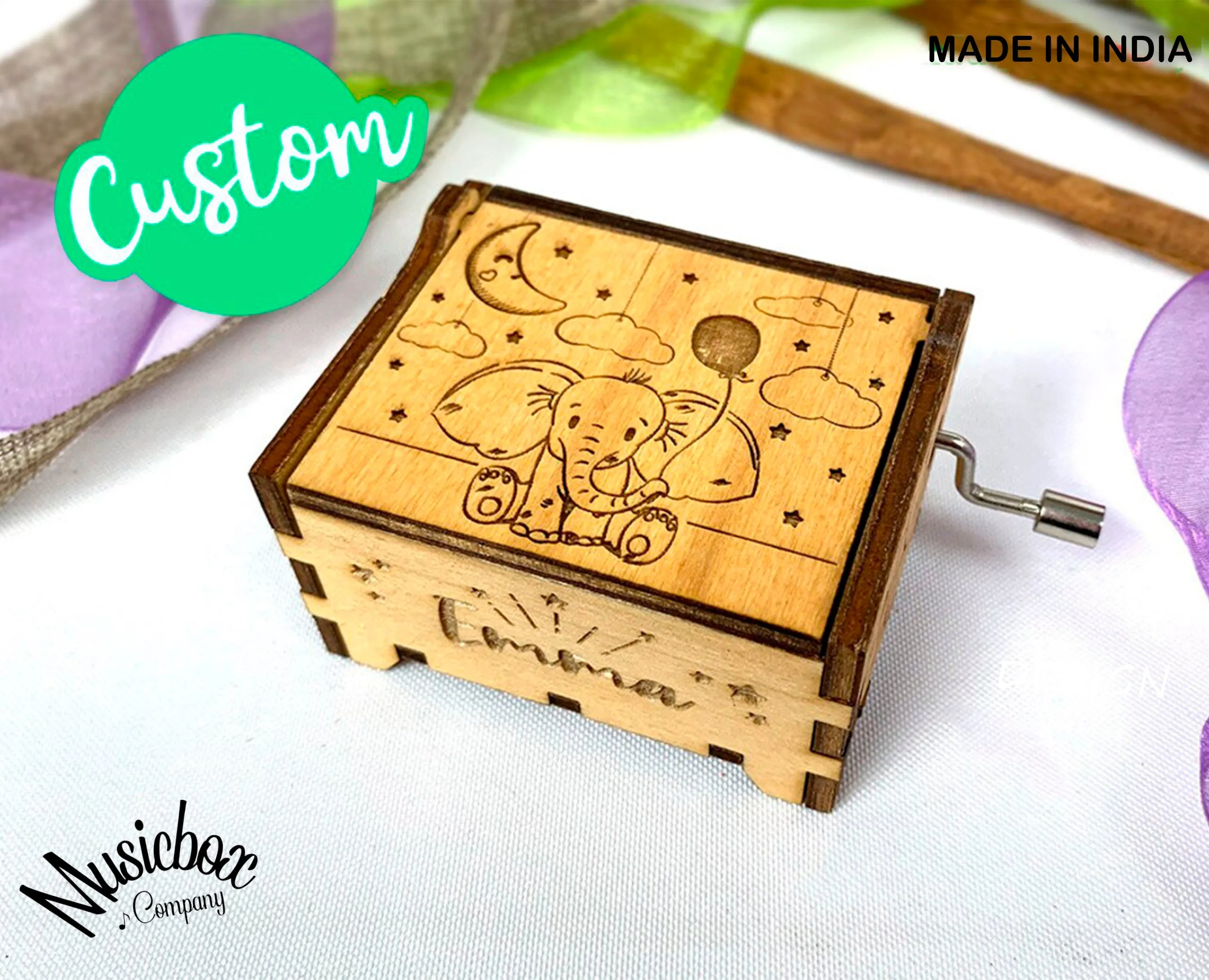 Custom Melodious Music Box - Crafted with Love 🎵