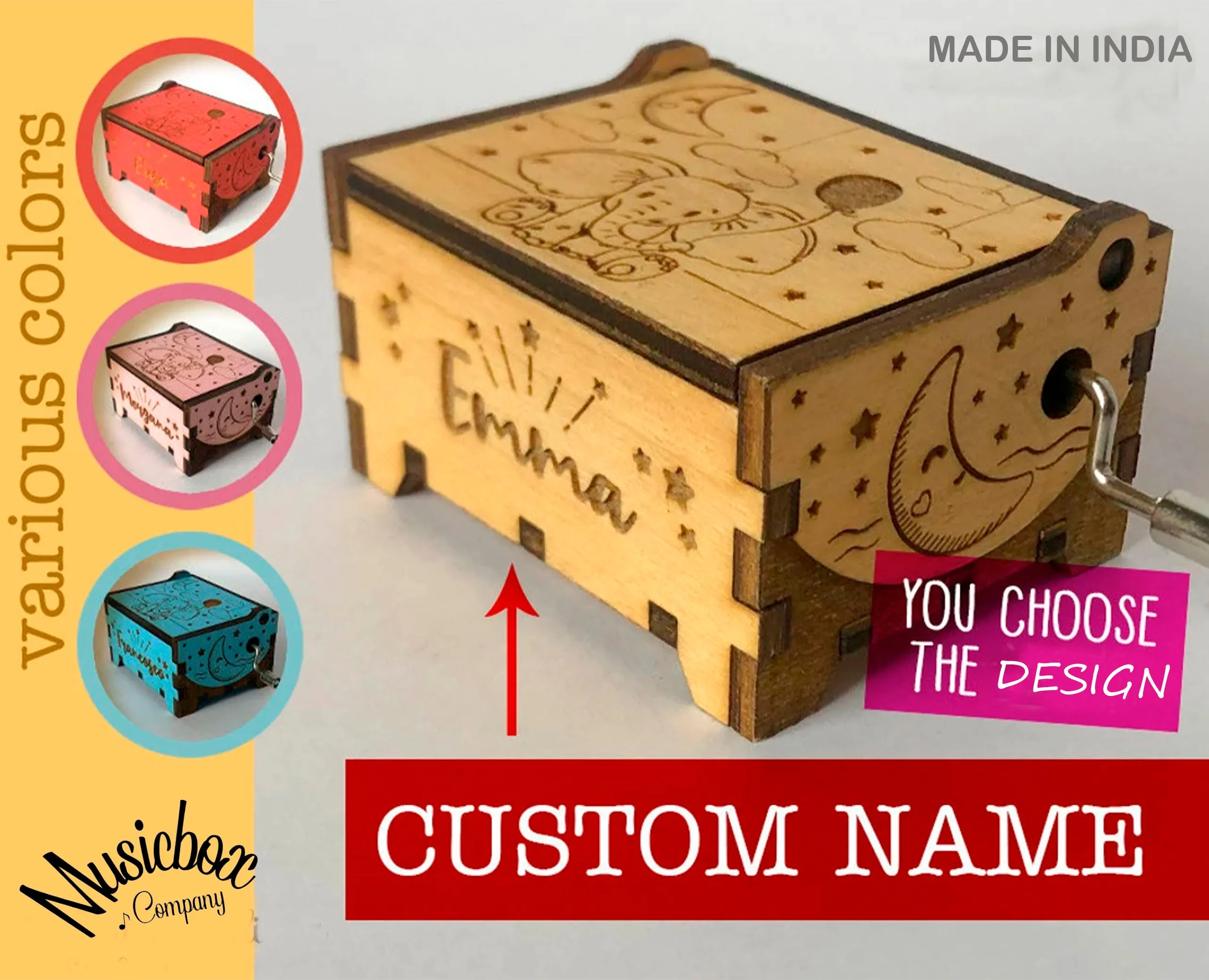 Custom Melodious Music Box - Crafted with Love 🎵