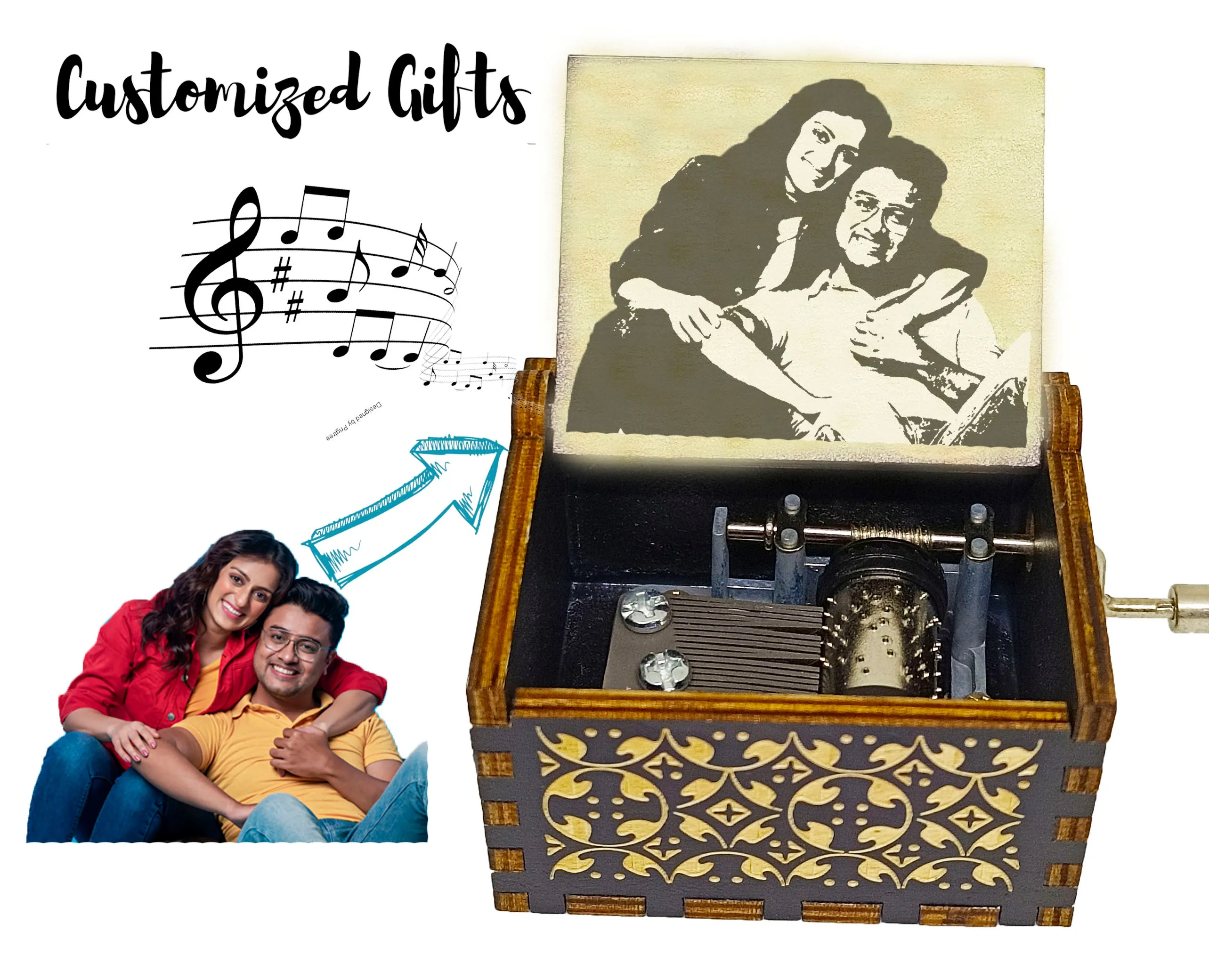 Custom Melodious Music Box - Crafted with Love 🎵