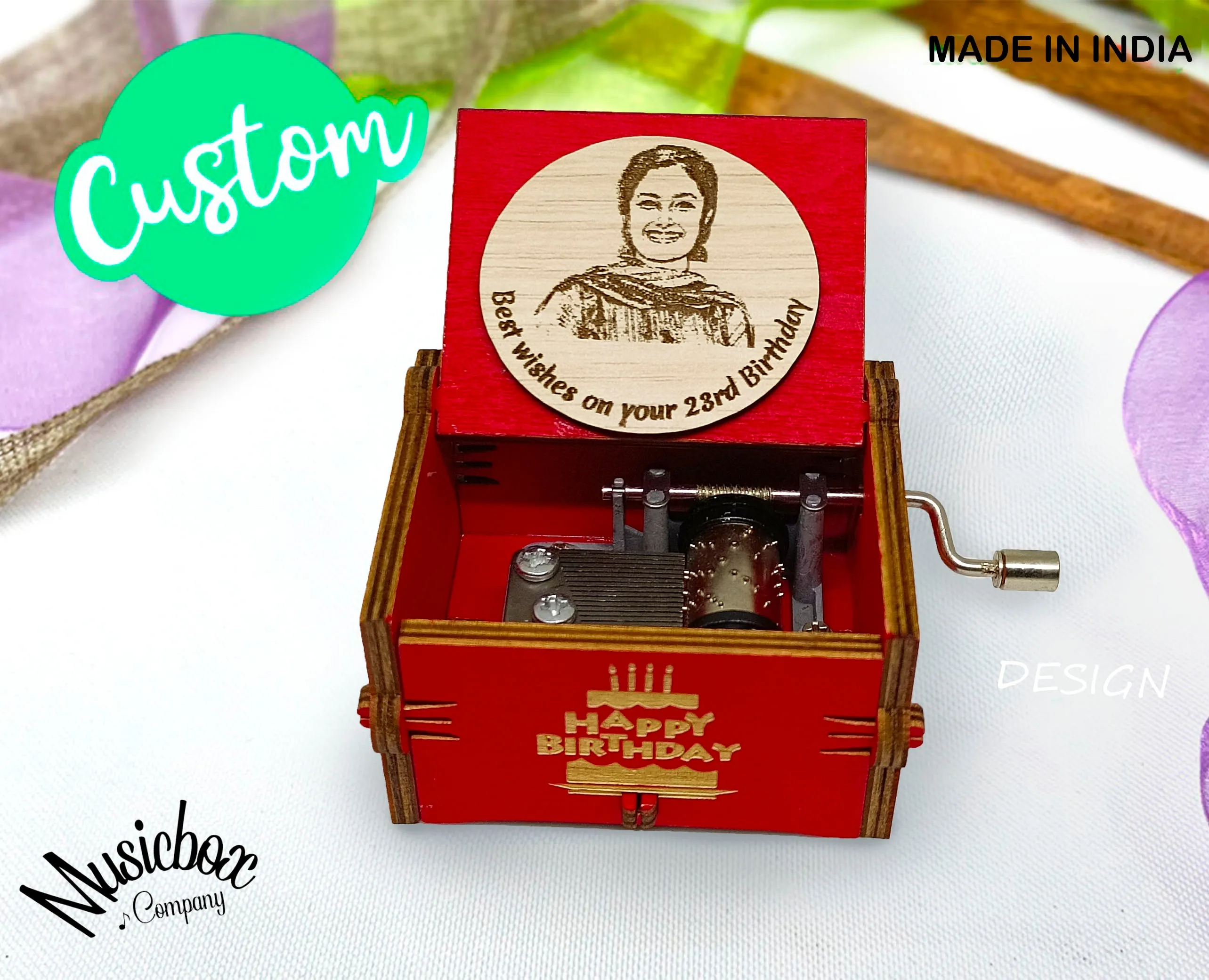 Custom Melodious Music Box - Crafted with Love 🎵