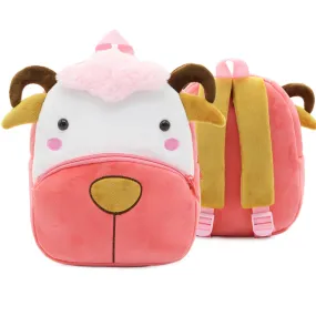 Cute children's plush backpack with sheep pattern