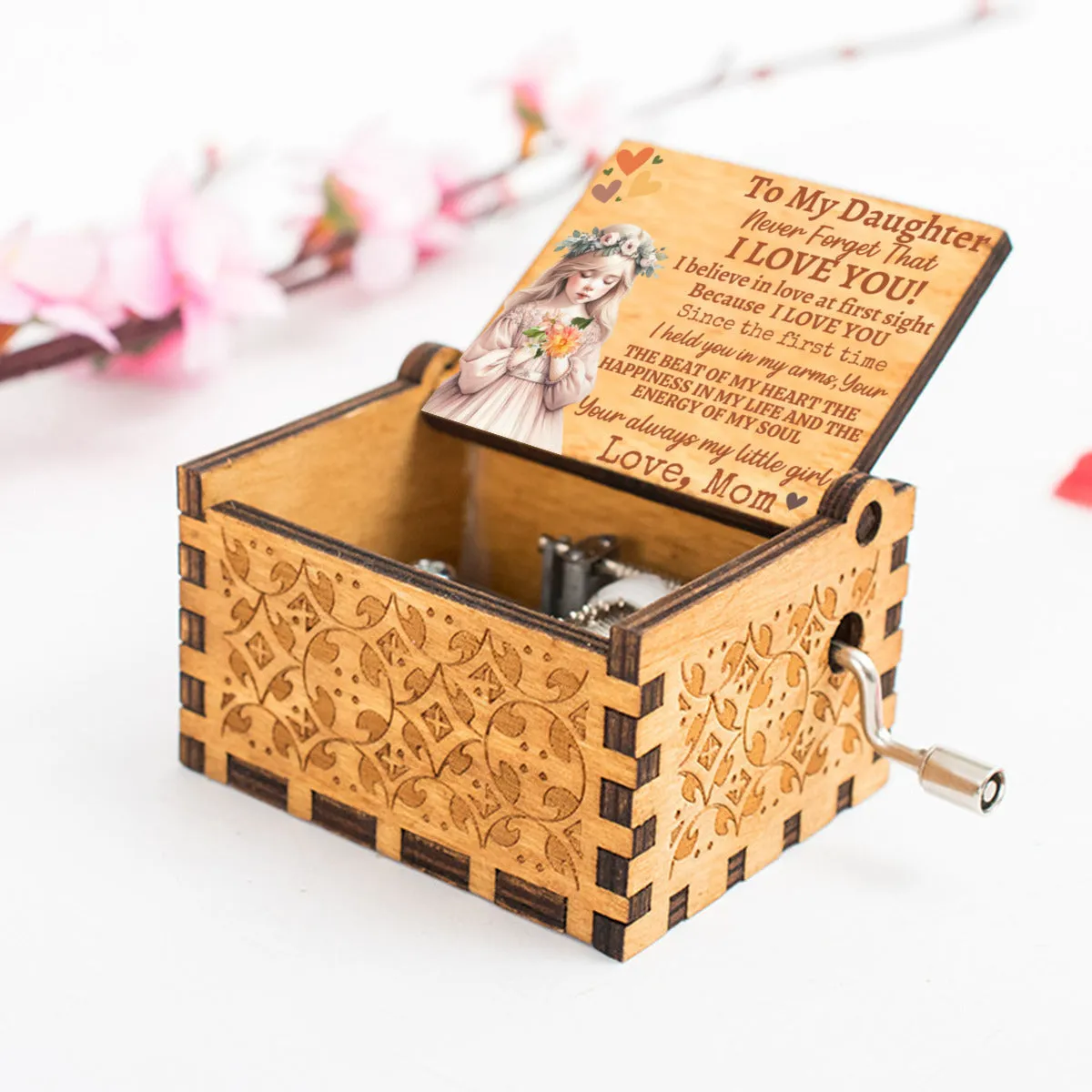 Daughter, Blonde Girl Music Box & Message