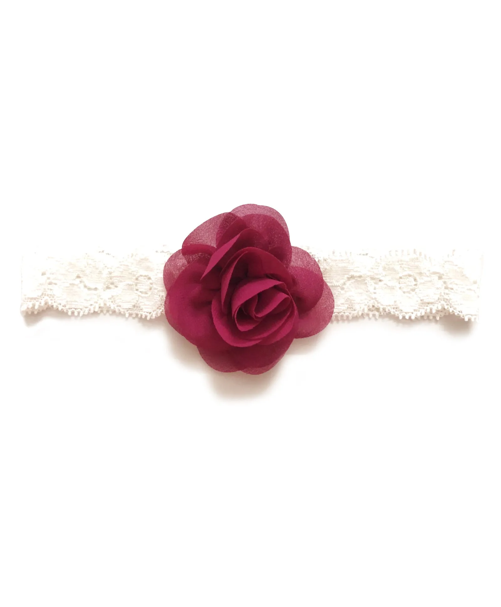 Delicate Flower Head Band - Magenta