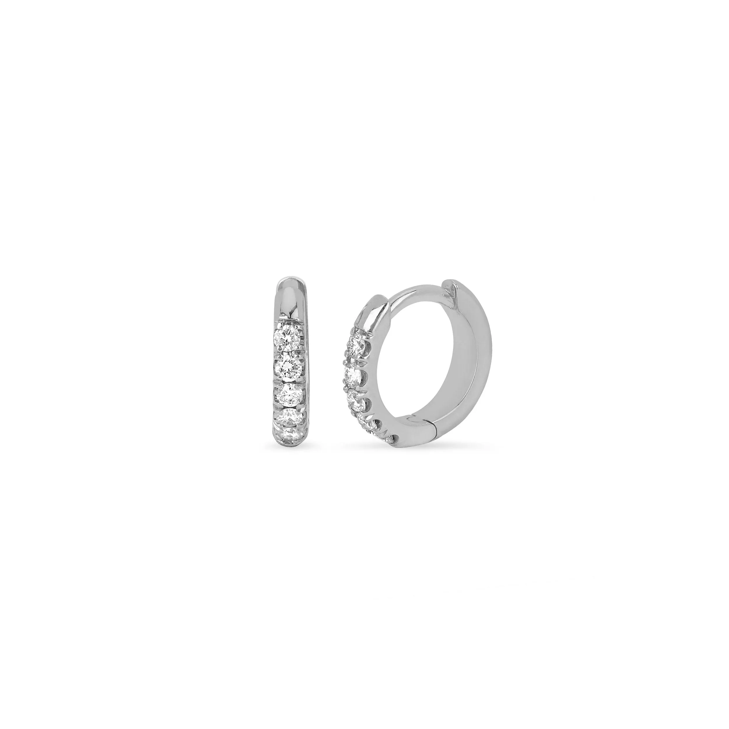 Diamond Mini Goddess Hoops