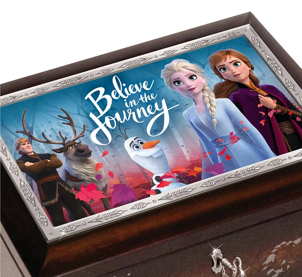 Disney FROZEN 2 Mahogany-Finished Heirloom Music Box by The Bradford Exchange