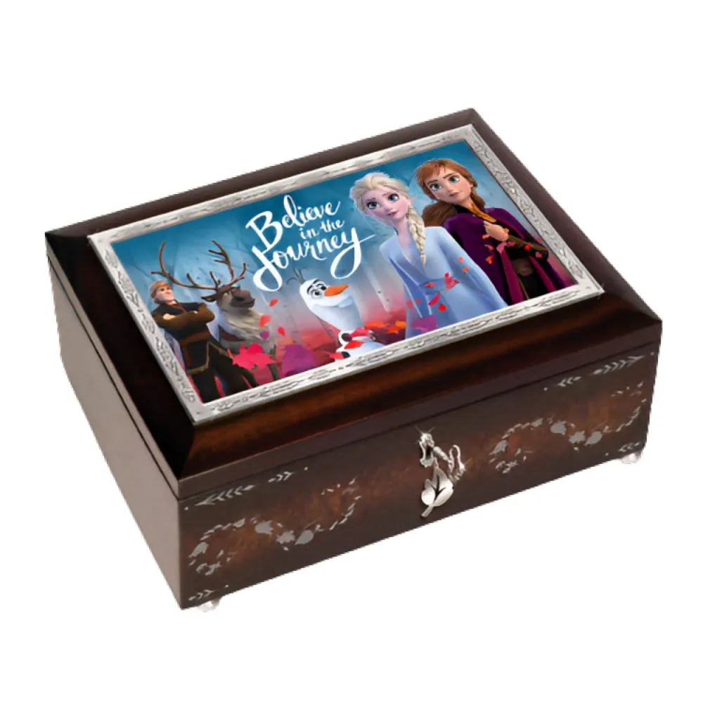 Disney FROZEN 2 Mahogany-Finished Heirloom Music Box by The Bradford Exchange