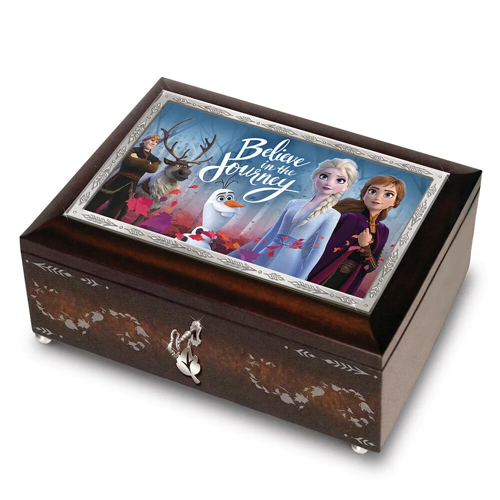 Disney FROZEN 2 Mahogany-Finished Heirloom Music Box by The Bradford Exchange