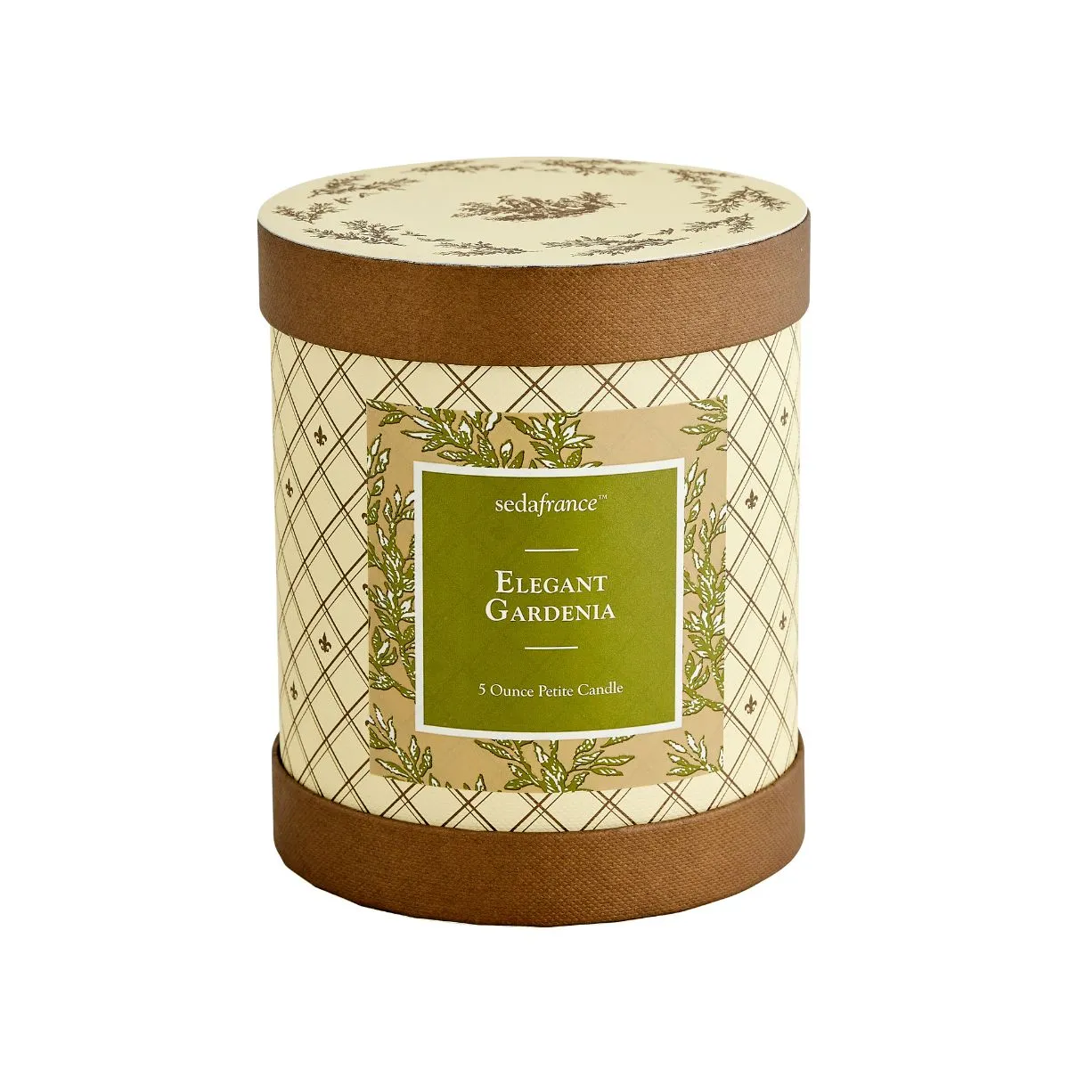 Elegant Gardenia Classic Toile Petite Ceramic Candle