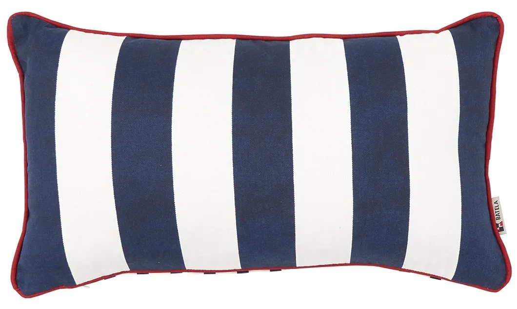 Euro Coastal Nautical Stripes Lumbar Pillow Set