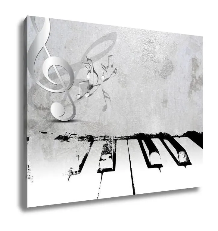 Gallery Wrapped Canvas, Grunge Music Piano Sheet Music