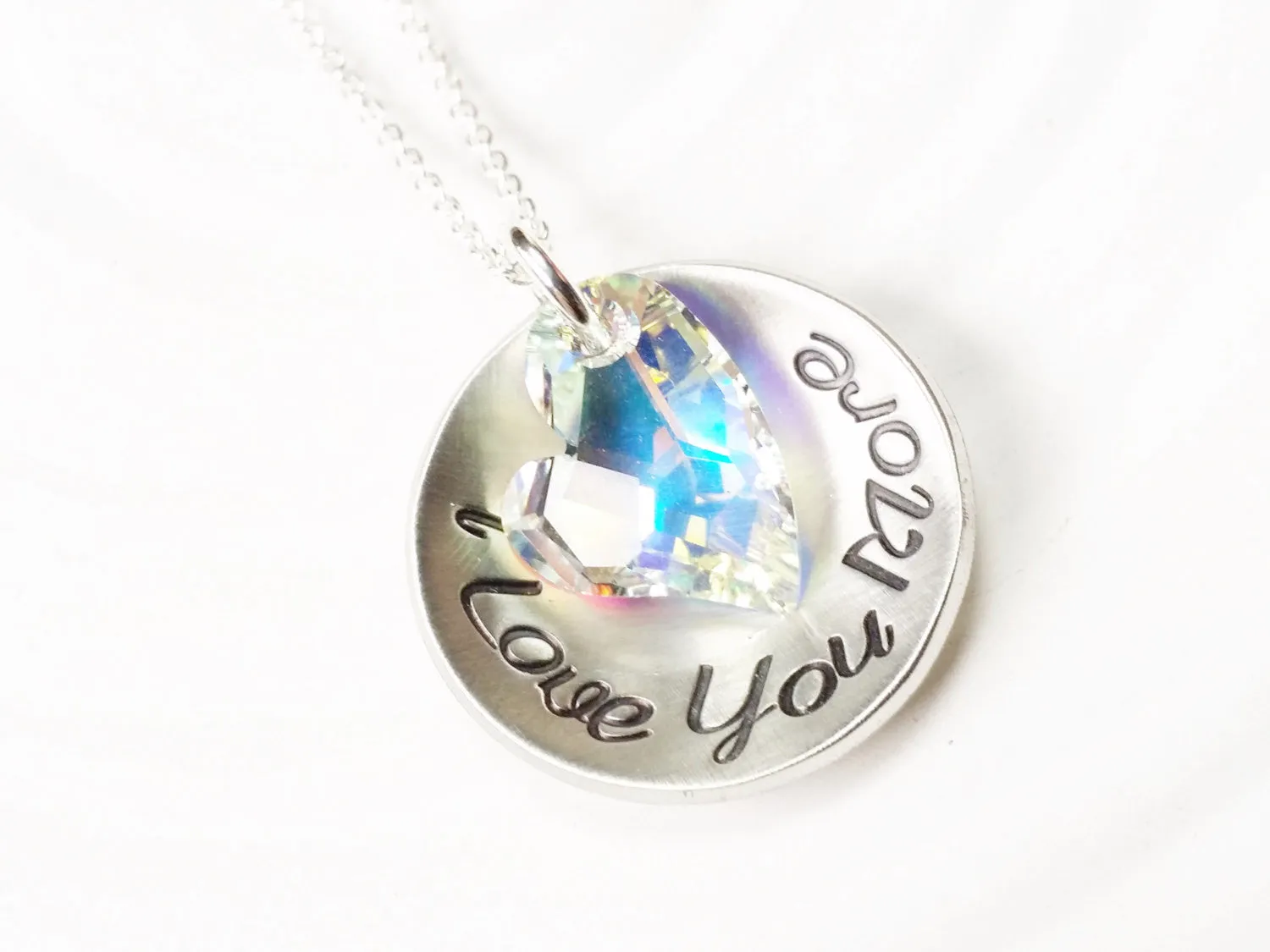 I Love You More | Crystal Heart Necklace