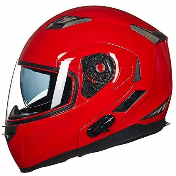 ILM Bluetooth Integrated Modular Flip up Full Face Motorcycle Helmet Model 953PRO