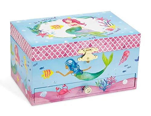 Jewelkeeper Mermaid Music Box & Little Girls Jewelry Set - 3 Mermaid Gifts