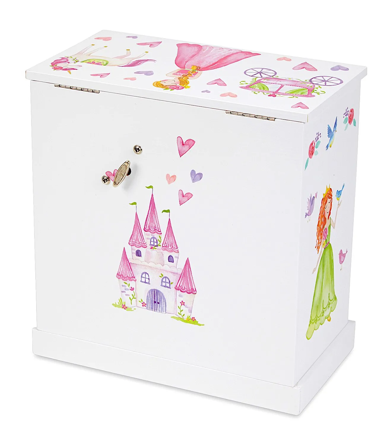 Jewelkeeper Unicorn Musical Jewelry Box with 3 Pullout Drawers, Fairy Princess and Castle