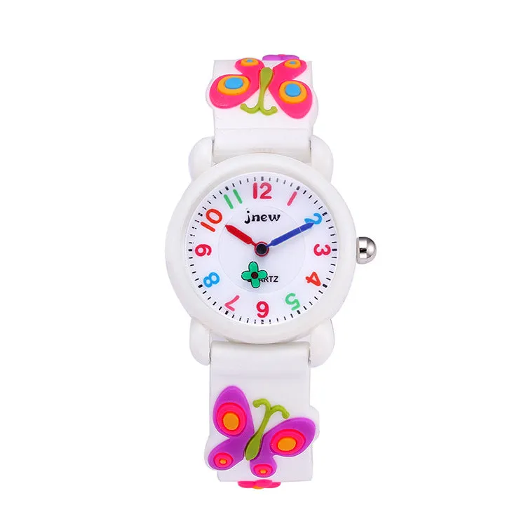 Jiuniu Children's 3D Silicone Cartoon Watch Waterproof Quartz Watch Primary School Girls Watch Children's Watch