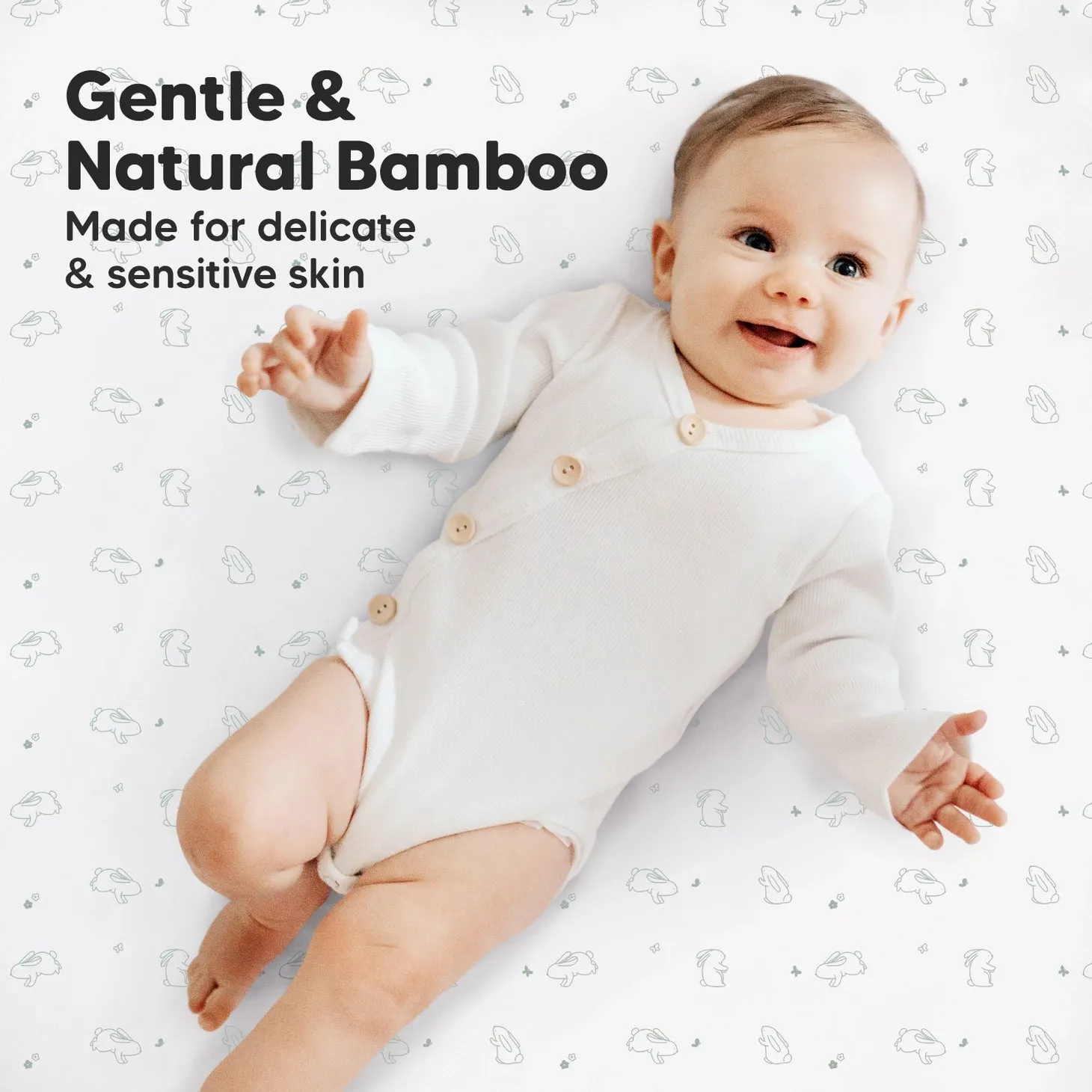 KeaBabies Gentle Bamboo Fitted Mini Crib Sheets